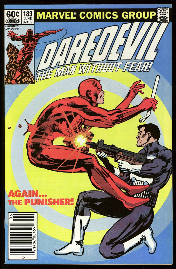 Daredevil #183 Marvel 1982 (NM-) 1st Battle with Punisher! NEWSSTAND!