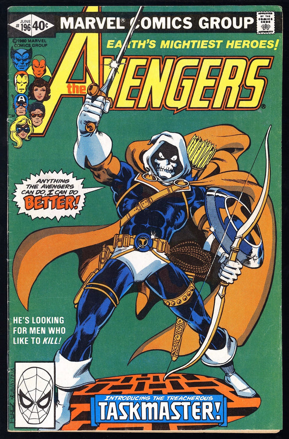 Avengers #196 Marvel 1980 (FN-) 1st Full Appearance of Task Master!