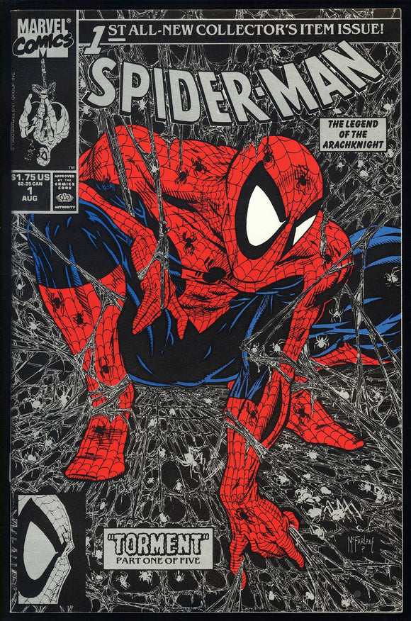 Spider-Man #1 Marvel 1990 (NM) Todd McFarlane Silver Foil!