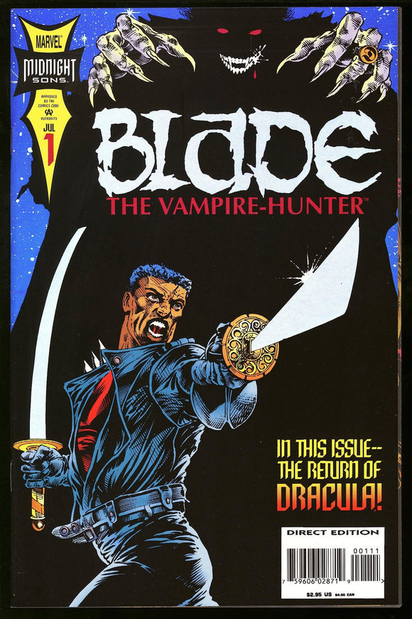 Blade The Vampire Hunter #1 Marvel 1994 (NM-) 1st Issue! Holofoil