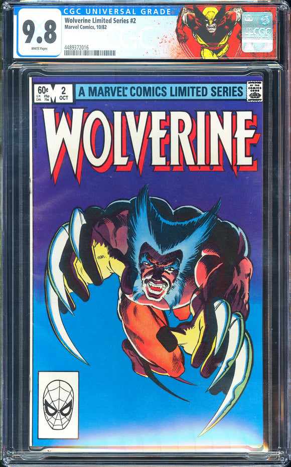 Wolverine #2 CGC 9.8 (1982) 1st Full Appearance of Yukio!