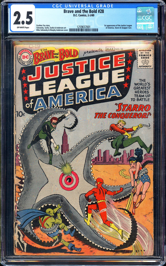 Brave and the Bold #28 CGC 2.5 (1960) 1st App of the Justice League!