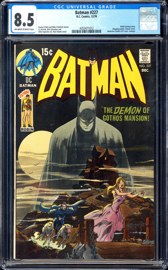 Batman #227 CGC 8.5 (1970) DC Comics Classic Neal Adams Cover!