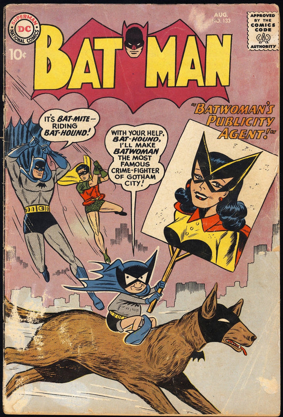 Batman #133 DC Comics 1960 (GD+) 1st Appearance of Bat-Mite!