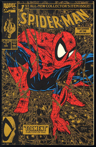 Spider-Man #1 Marvel 1990 (NM) Todd McFarlane Gold Edition!