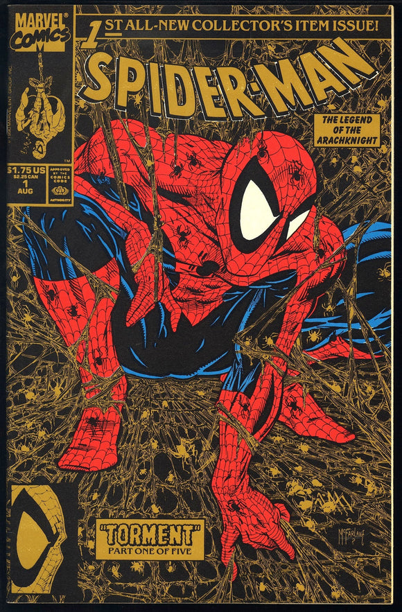 Spider-Man #1 Marvel 1990 (NM) Todd McFarlane Gold Edition!