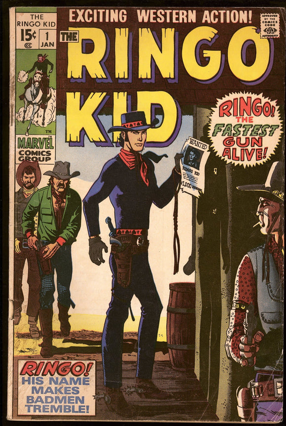 Ringo Kid #1 Marvel 1970 (VG) Bronze Age Western! 1st Issue!