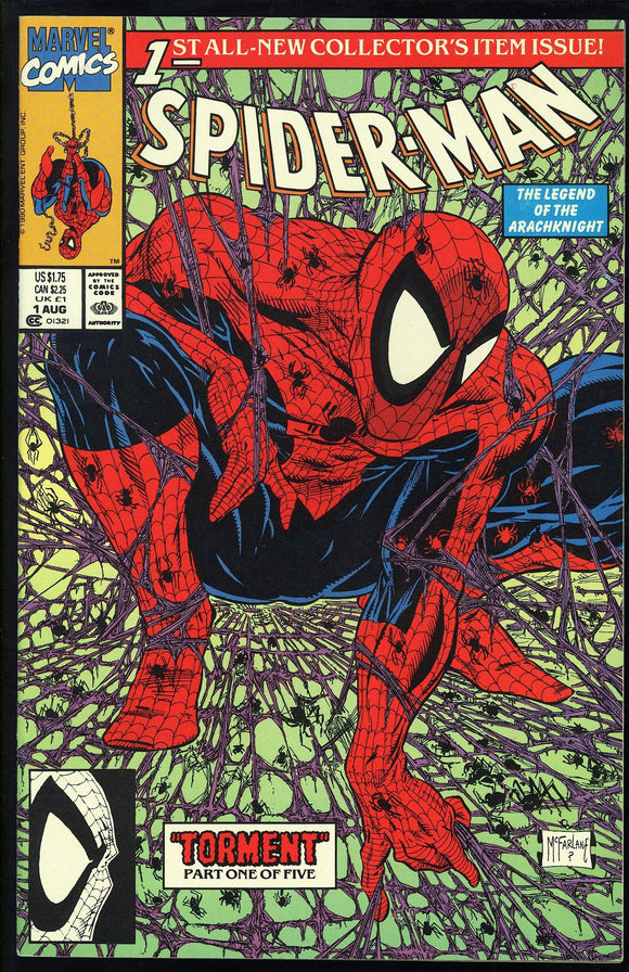 Spider-Man #1 Marvel 1990 (NM) Classic Mcfarlane Cover!