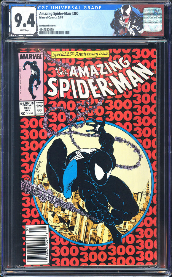 Amazing Spider-Man #300 CGC 9.4 NEWSSTAND! Origin & 1st app of Venom!