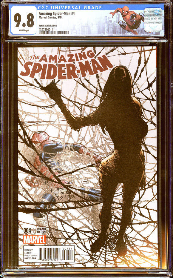 Amazing Spider-man #4 CGC 9.8 Ramos Variant cover 1st Silk!