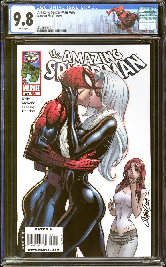 Amazing Spider-Man #606 CGC 9.8 J.Scott Campbell Cover!