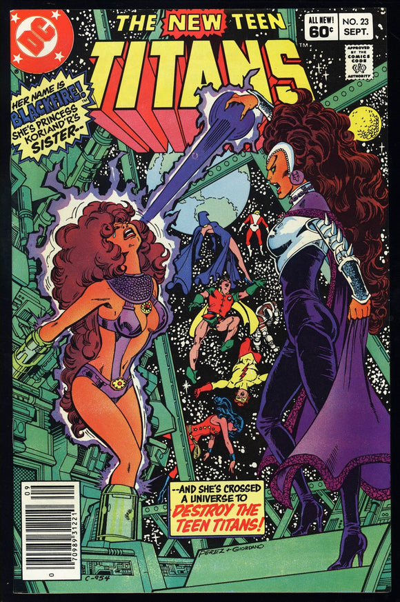 New Teen Titans #23 DC 1982 (VF/NM) 1st App of Blackfire! NEWSSTAND!