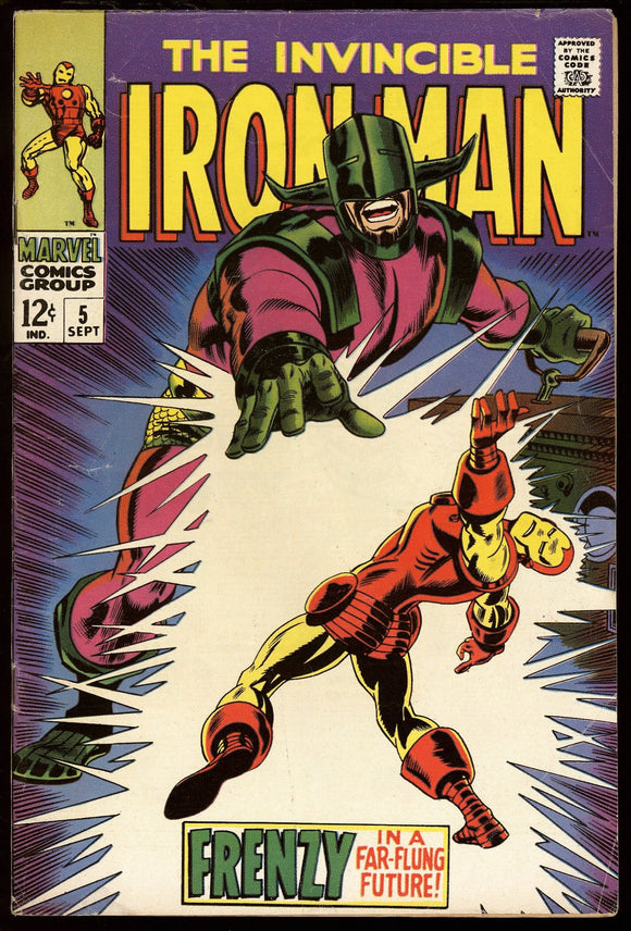 Iron Man #5 Marvel Comics 1968 (FN-) 5th Issue! Stan Lee!