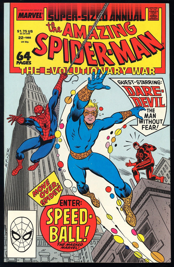 Amazing Spider-Man Annual #22 Marvel 1988 (NM-) 1st App of Speedball!