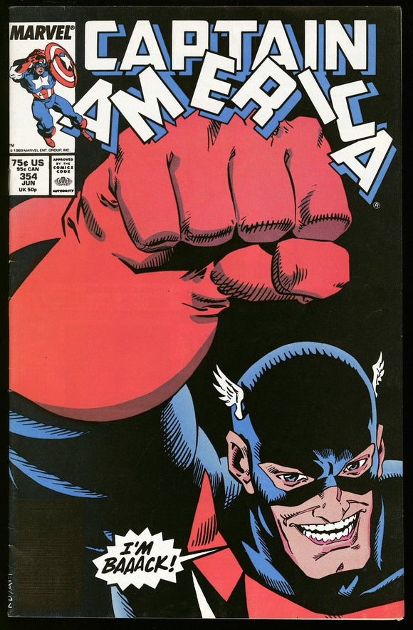Captain America #354 Marvel 1989 (VF-) 1st US Agent John Walker!