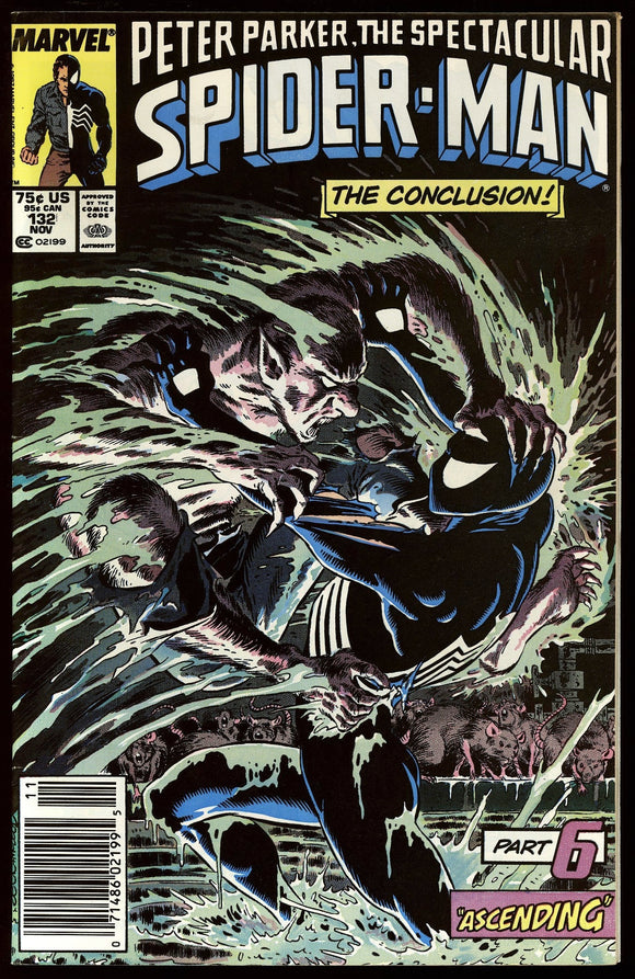 Spectaculer Spider-Man #132 Marvel 1987 (VF+) Part 6! NEWSSTAND!