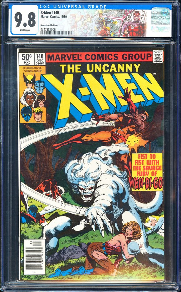 X-Men #140 CGC 9.8 (1980) Alpha Flight Disbands! NEWSSTAND