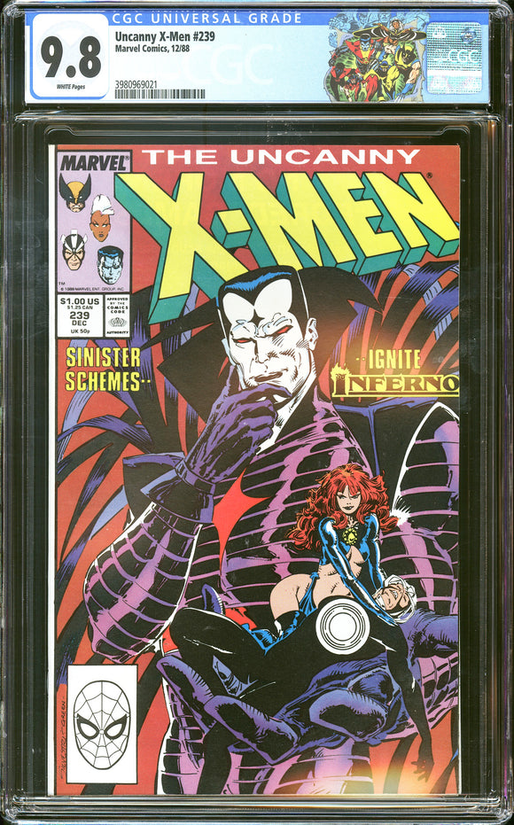 Uncanny X-Men #239 CGC 9.8 (1988) 1st Mister Sinister Cover!