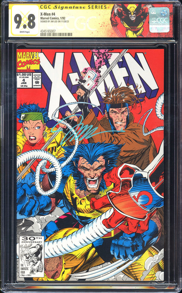 X-Men #4 CGC 9.8 (1992) 1st App of Omega Red! Signed by Jim Lee!
