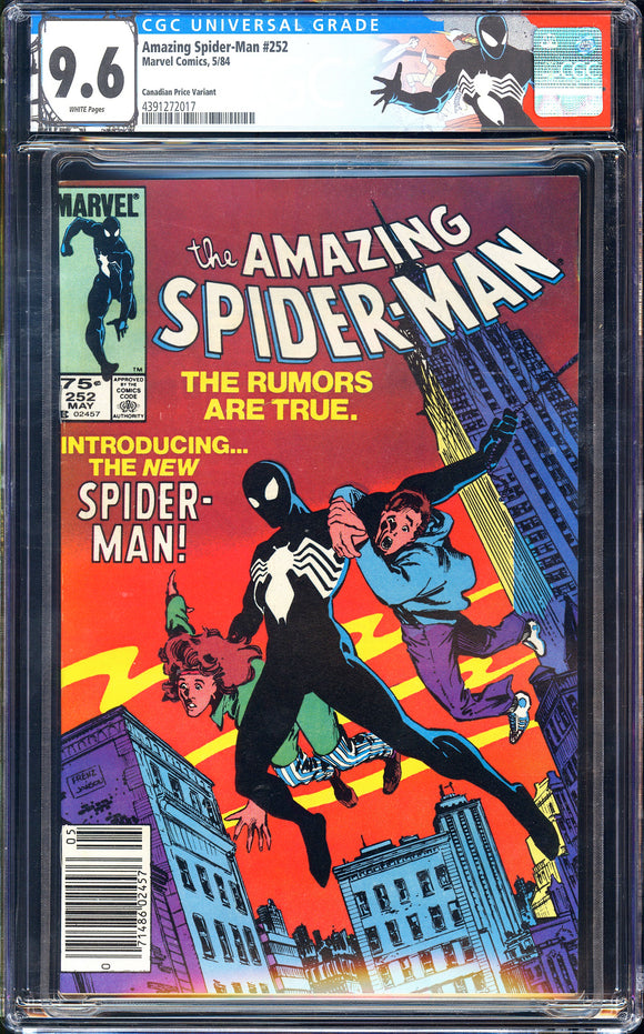 Amazing Spider-Man #252 CGC 9.6 (1984) Canadian Price Variant!