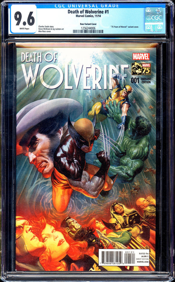 Death of Wolverine #1 CGC 9.6 (2014) 1:25 Incentive Variant!