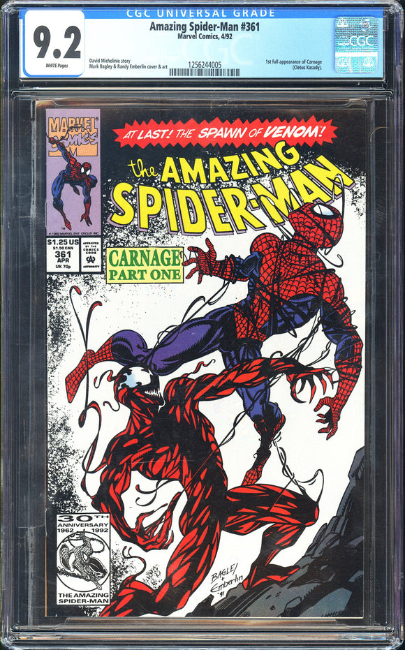 Amazing Spider-Man #361 CGC 9.2 (1992) 1st Full App of Carnage!