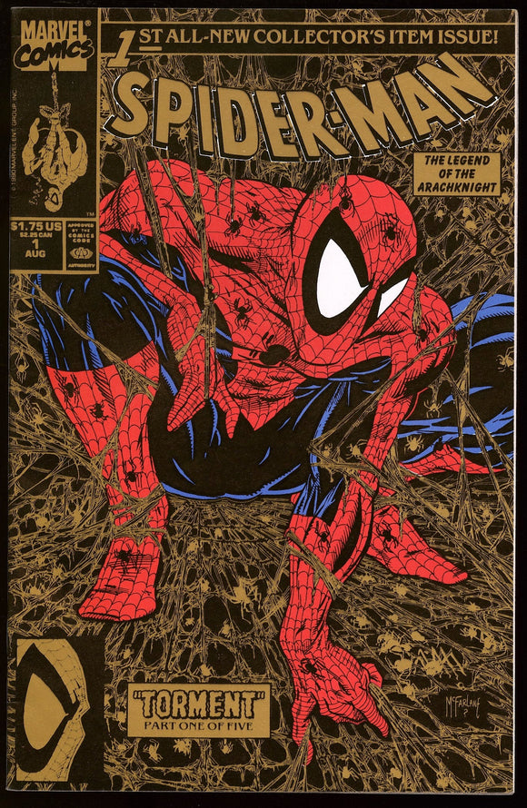 Spider-Man #1 Marvel 1990 (NM) Todd McFarlane Gold Edition!
