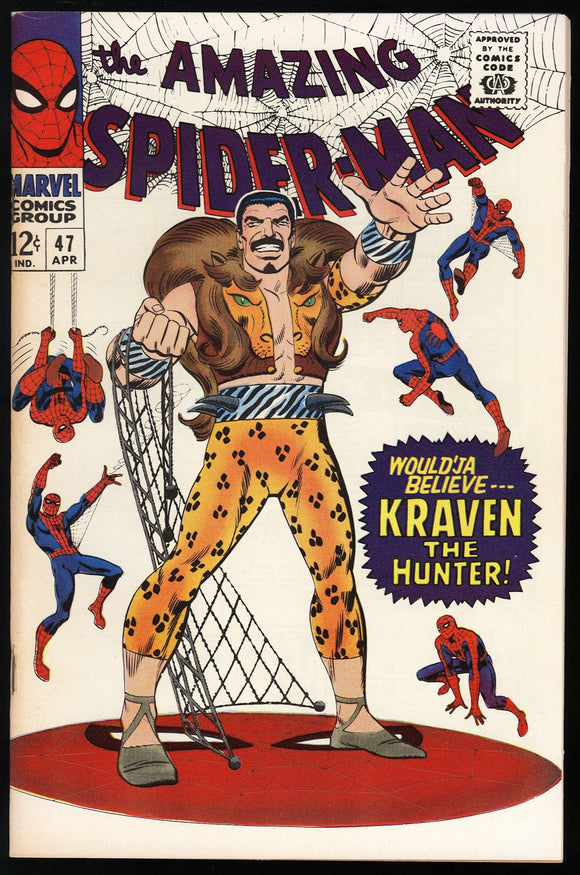 Amazing Spider-Man #47 Marvel 1967 (VF/NM) Classic Kraven Cover!