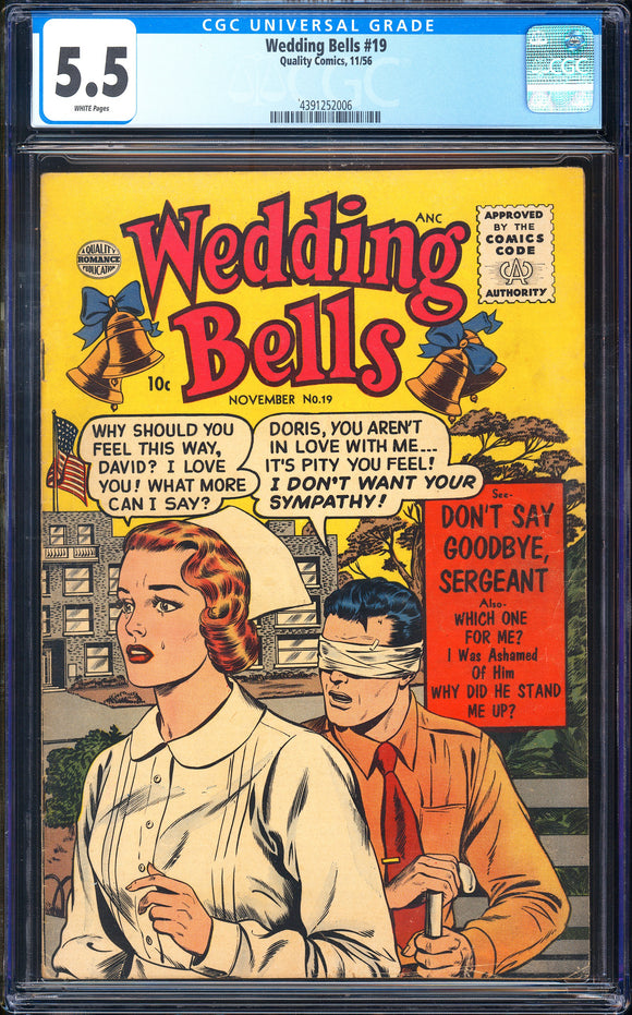 Wedding Bells #19 CGC 5.5 (1956) Matt Baker Art! Golden Age!