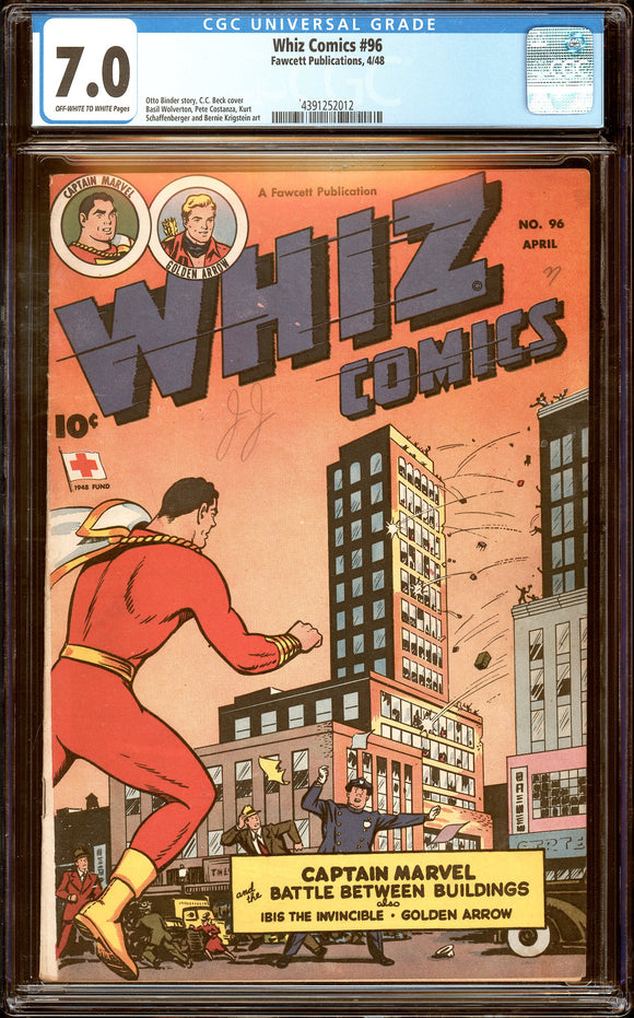 Whiz Comics #96 CGC 7.0 (1948) Golden Age Captain Marvel!