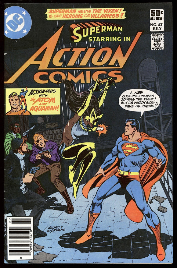 Action Comics #521 DC 1981 (VF-) 1st Appearance of Vixen! NEWSSTAND!