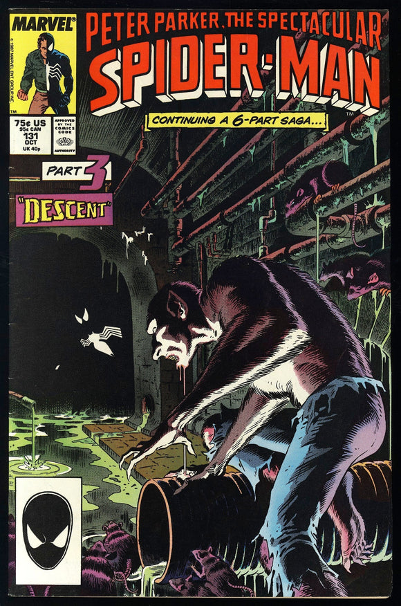 Spectacular Spider-Man #131 Marvel 1987 (VF) Part 3 Kraven's Last Hunt!