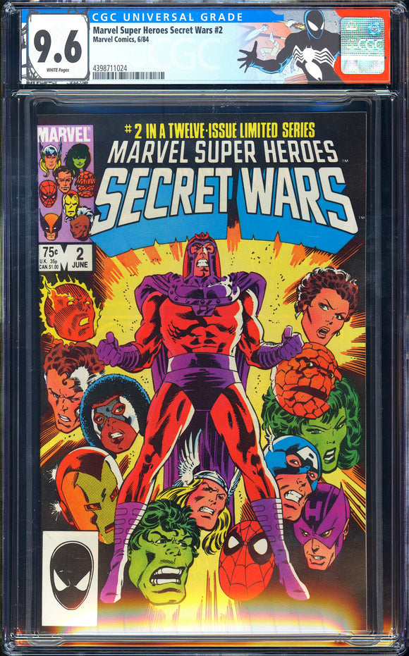 Marvel Super Heroes Secret Wars #2 CGC 9.6 (1984) Magneto Cover!