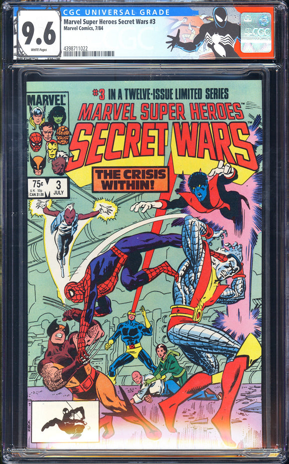 Marvel Super Heroes Secret Wars #3 CGC 9.6 (1984) 1st App of Volcana!