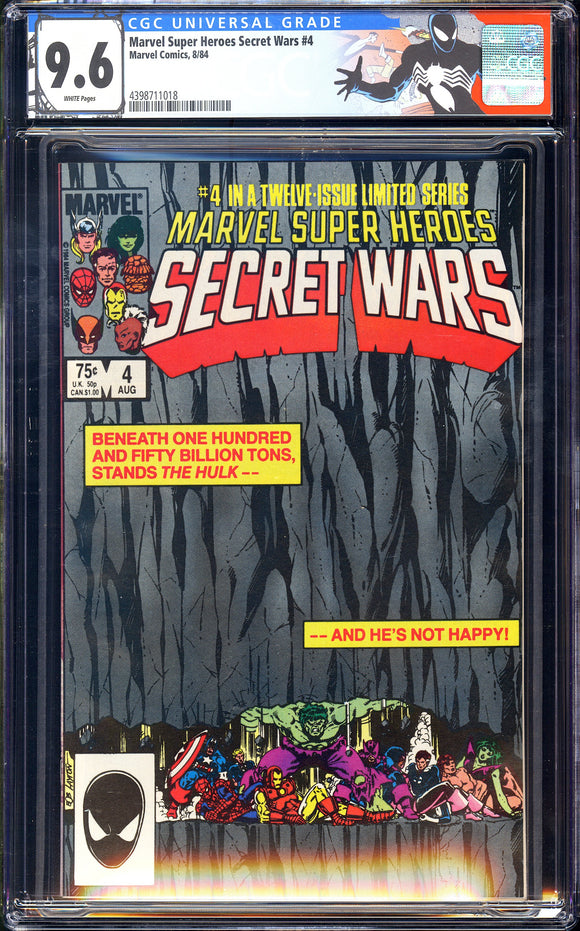 Marvel Super Heroes Secret Wars #4 CGC 9.6 (1984) 1st App Zsaji!