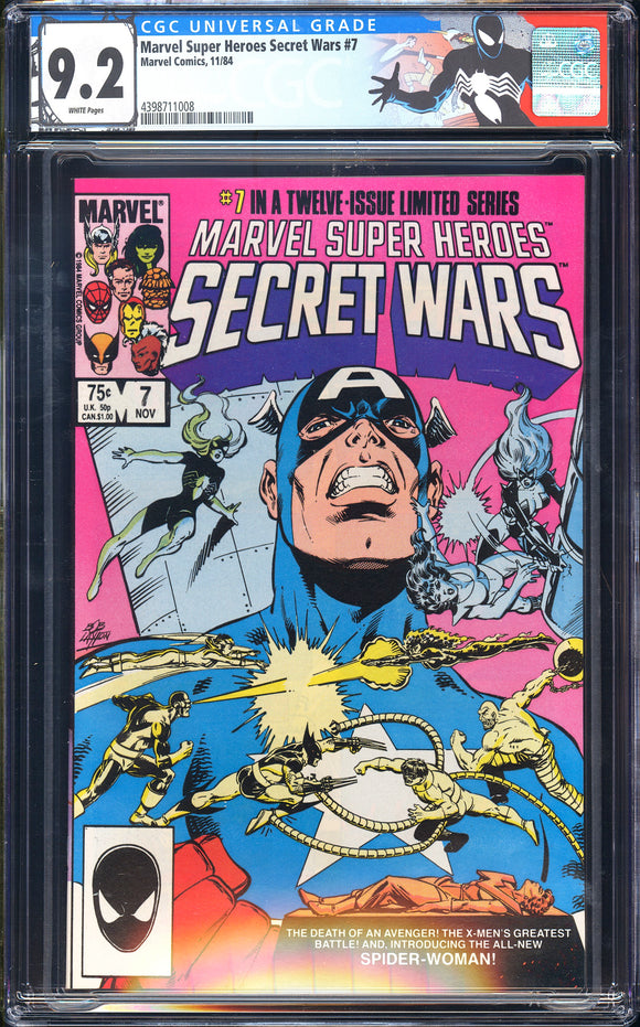 Marvel Super Heroes Secret Wars #7 CGC 9.2 (1984) 1st New Spider-Woman!