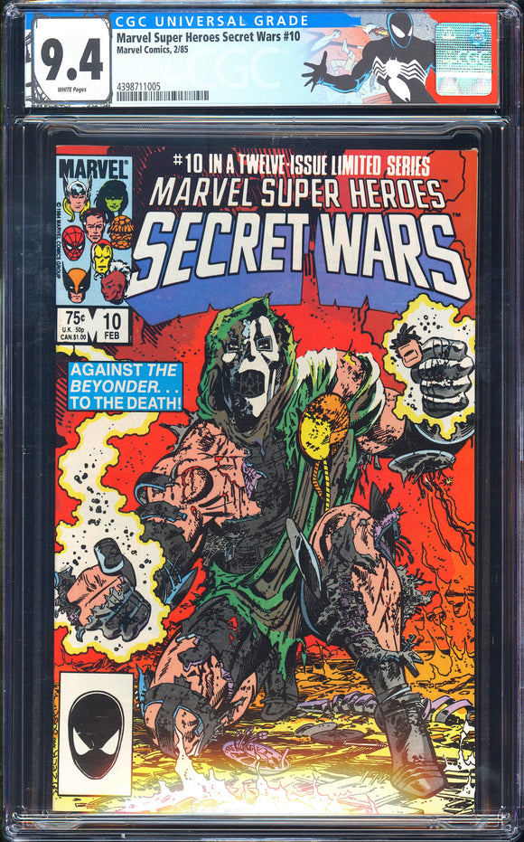 Marvel Super Heroes Secret Wars #10 CGC 9.4 (1984) Dr Doom Cover!
