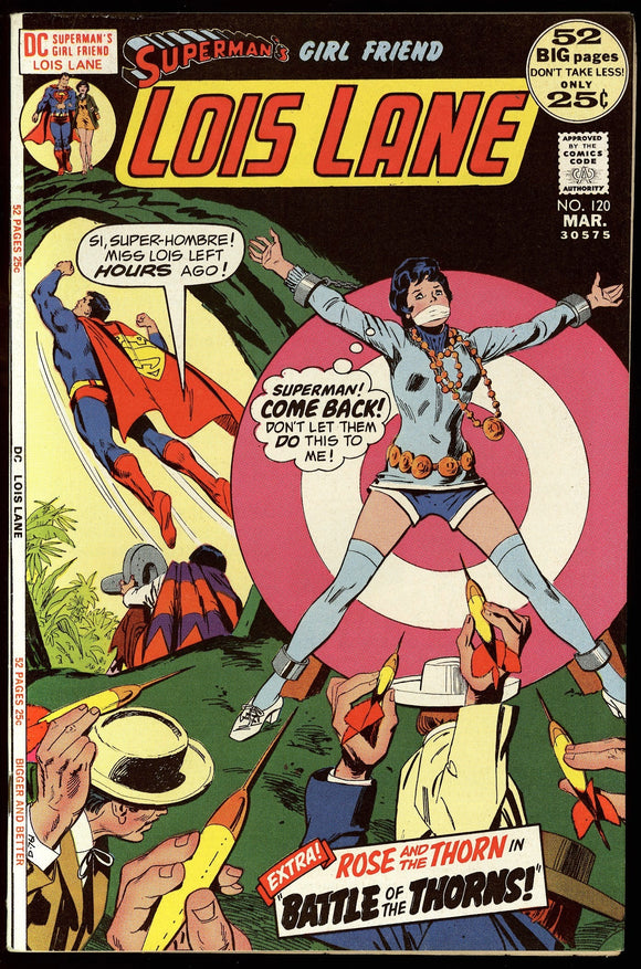 Superman's Girlfriend Lois Lane #120 DC 1972 (VF+) Bondage Cover!