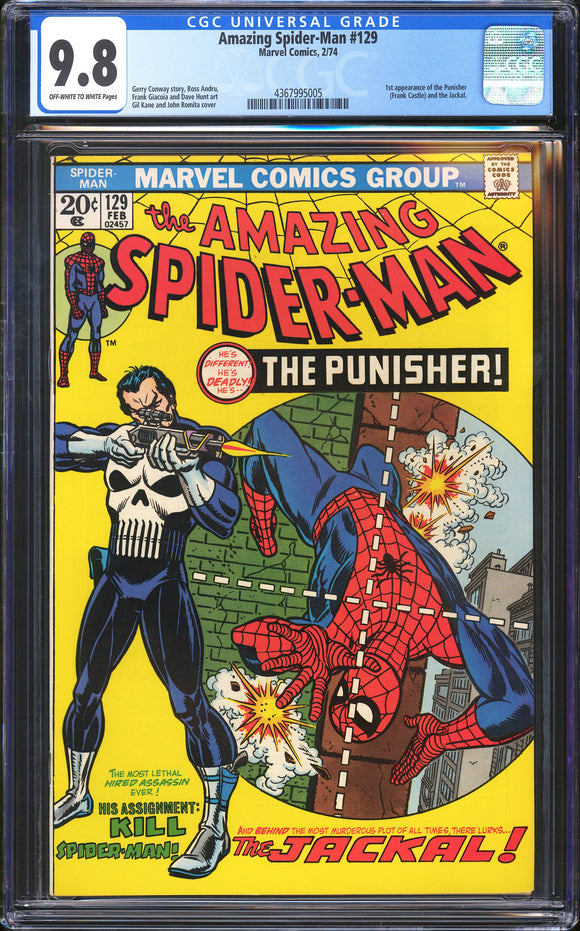 Amazing Spider-Man #129 CGC 9.8 (1974) 1st App of the Punisher!