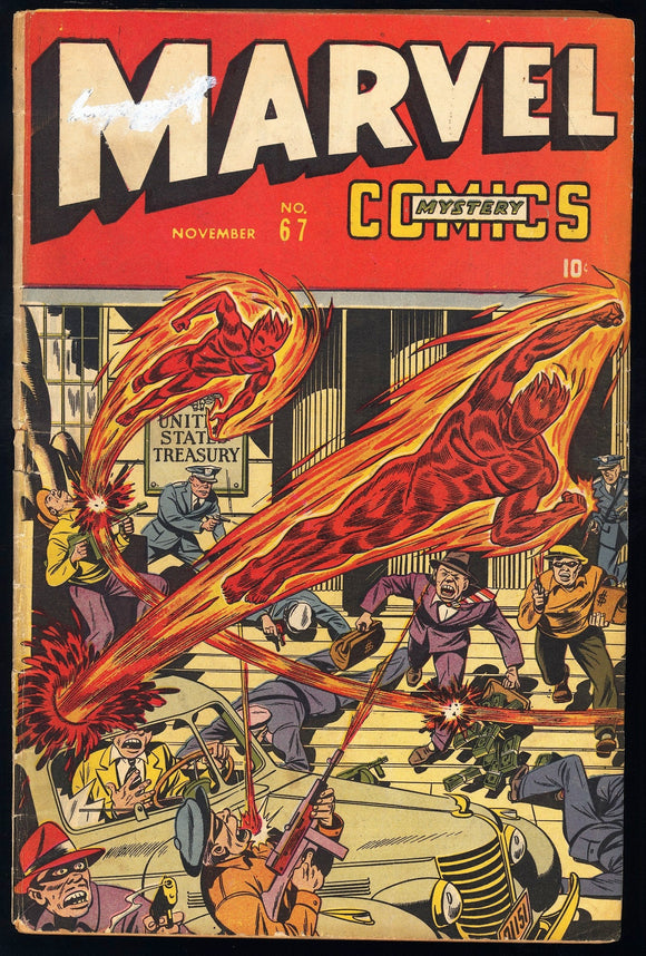Marvel Mystery Comics #67 1945 (VG-) Alex Schomberg! Human Torch!