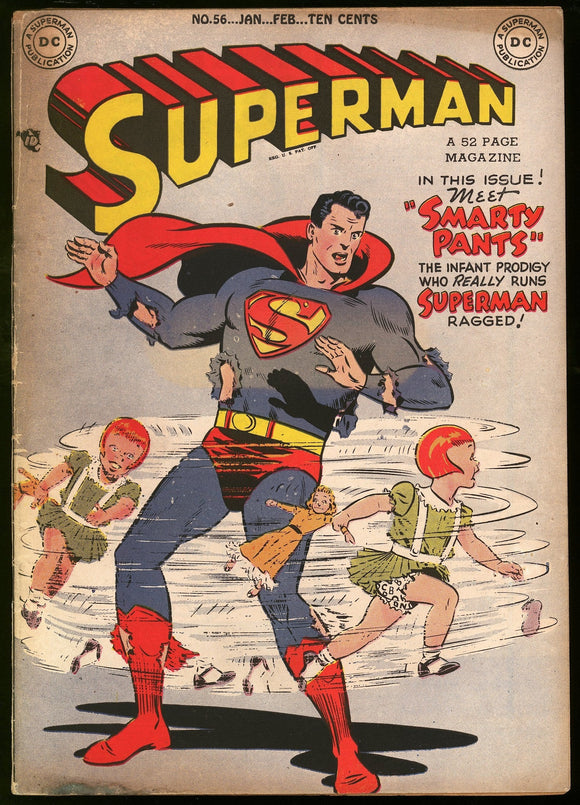 Superman #56 DC 1949 (VG+) Prankster App! Golden Age Superman!