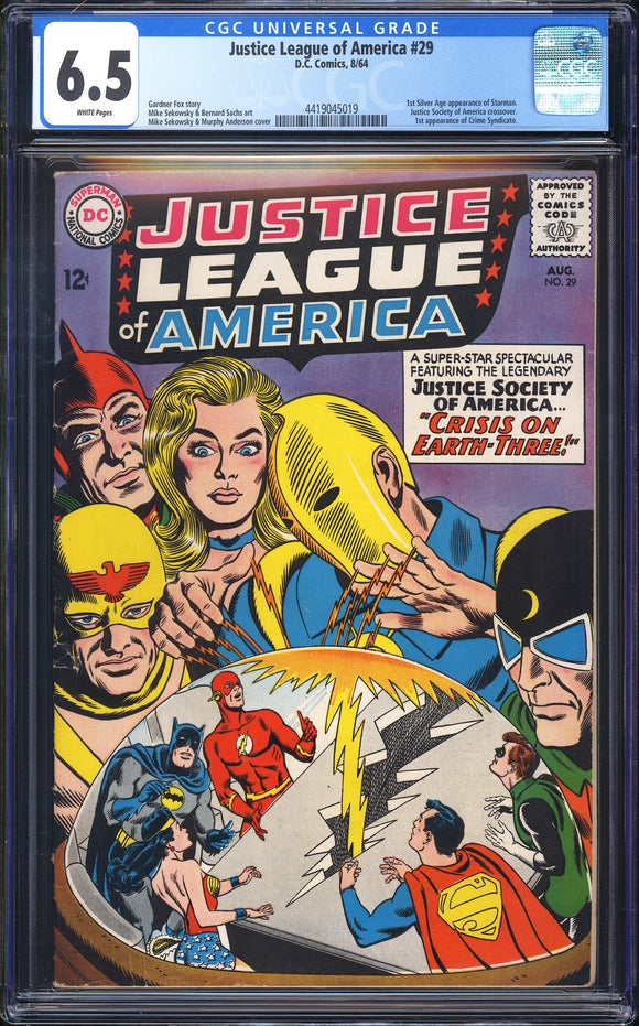 Justice League of America #29 CGC 6.5 (1964) 1st S.A Starman!