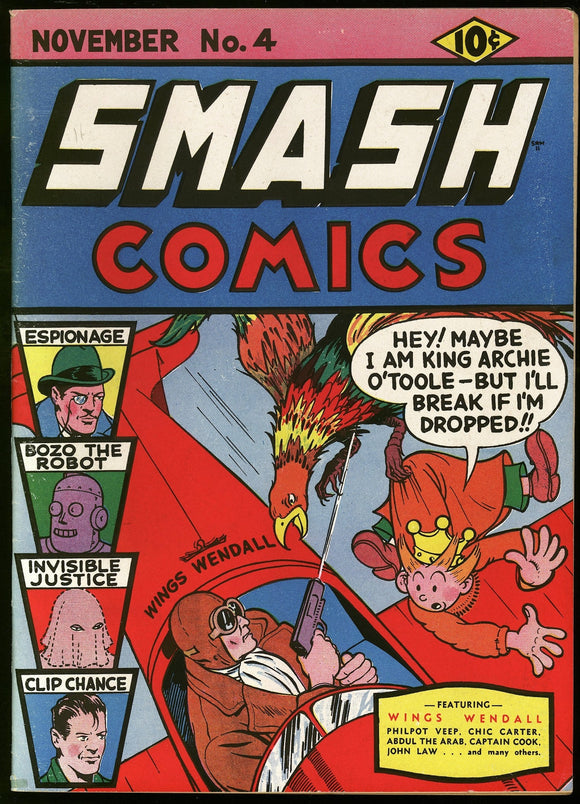 Smash Comics #4 Quality 1939 (FN-) Golden Age VERY RARE!
