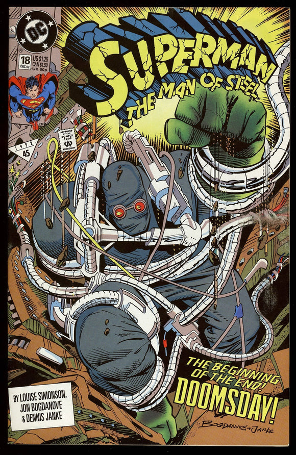 Superman #18 DC 1992 (VF/NM) 1st Full Appearance of Doomsday!