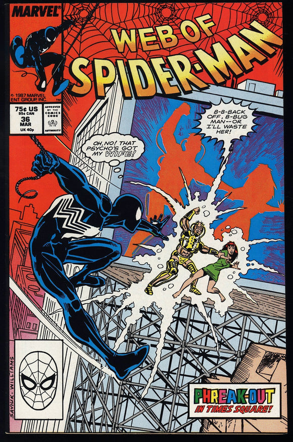 Web of Spider-Man #36 Marvel 1988 (NM-) 1st App of Tombstone!