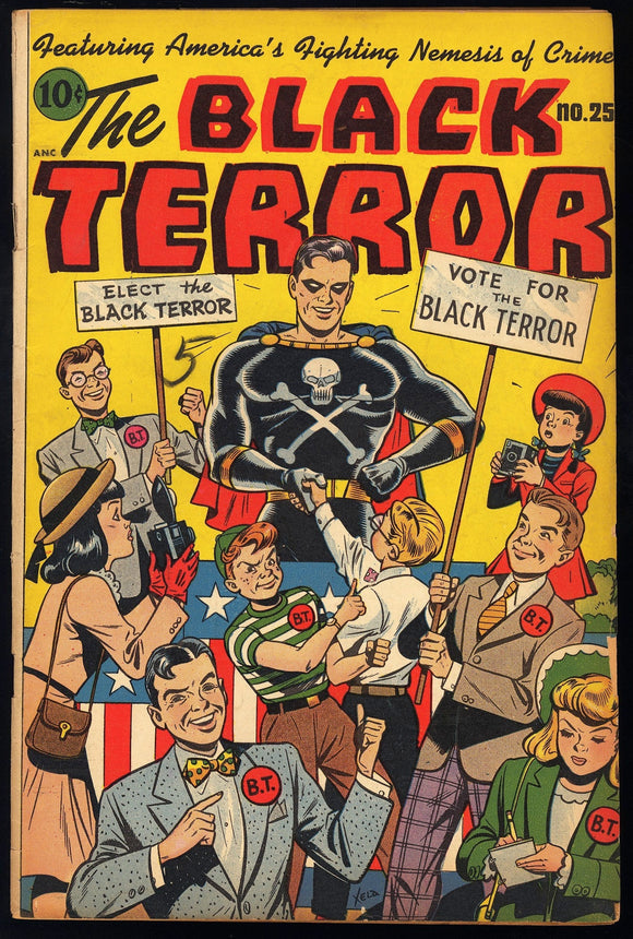 The Black Terror #25 1948 (VG+) Alex Schomburg! Golden Age HTF!