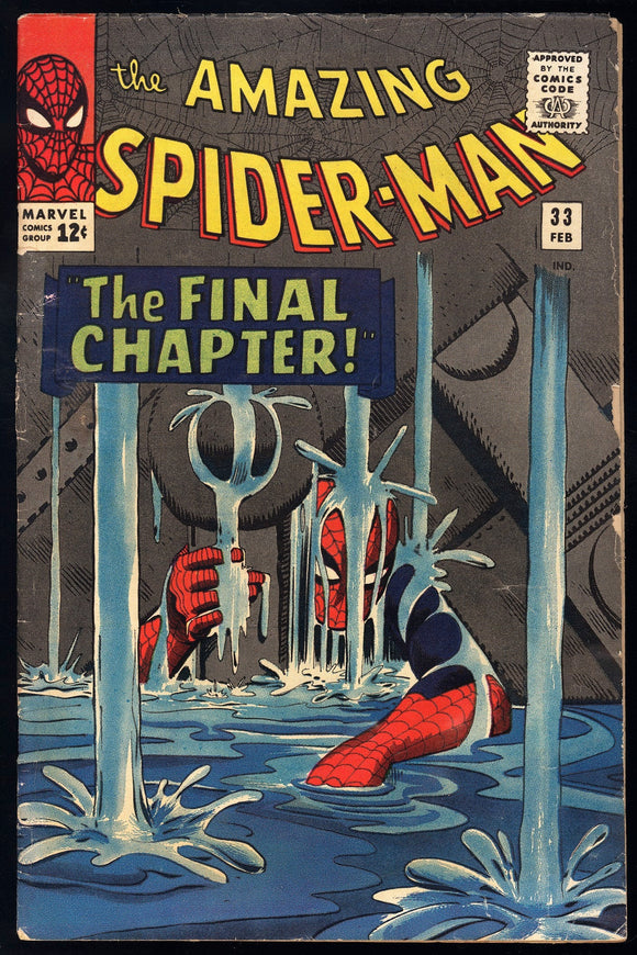 Amazing Spider-Man #33 Marvel 1966 (G/VG) Classic Ditko Cover!