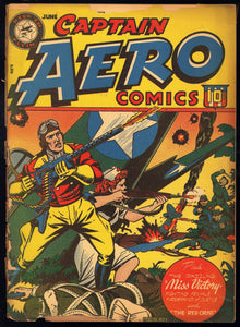 Captain Aero #13 1944 (F/DG) Alex Schomburg! Cover Detached HTF!