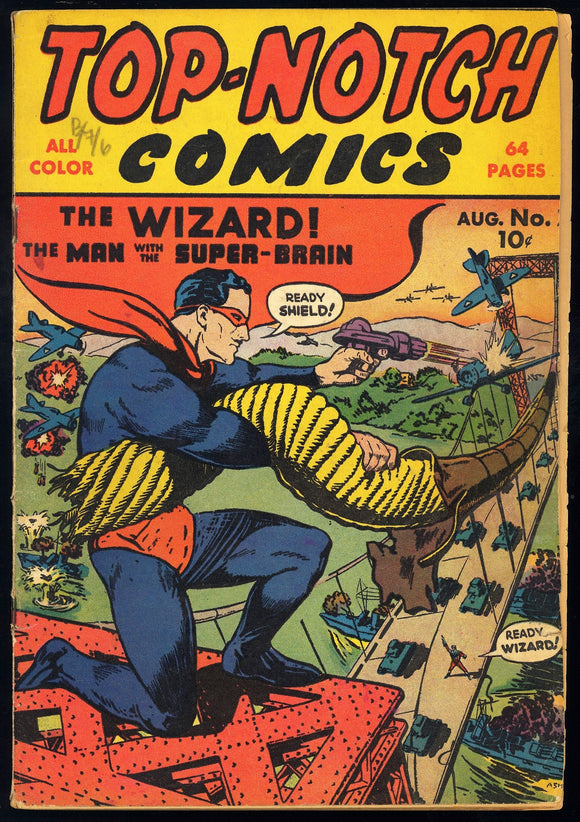 Top-Notch Comics #7 MLJ Magazine 1940 (VG+) Golden Age TRIMMED