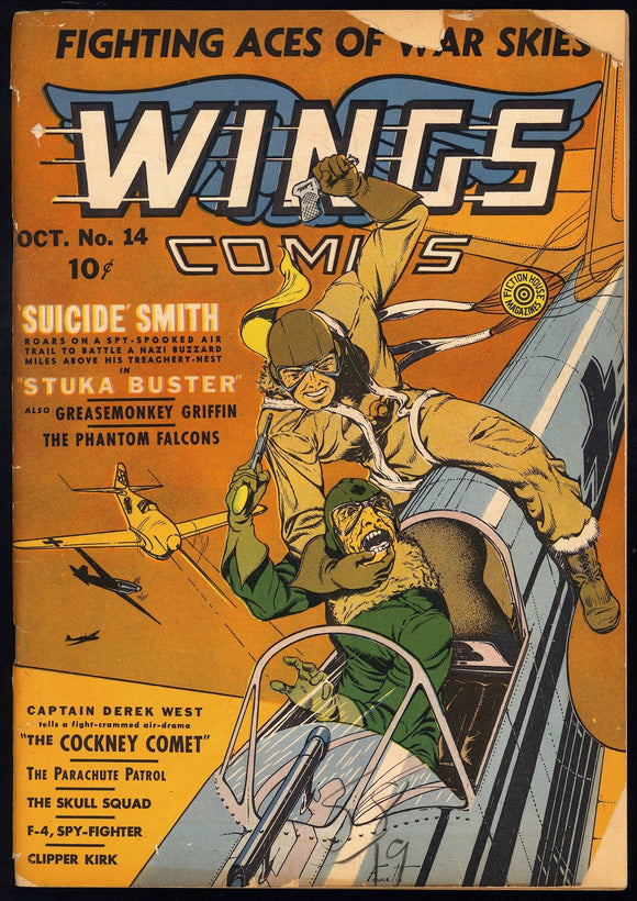 Wings Comics #14 Fiction House 1941 (G/VG) Golden Age HTF!